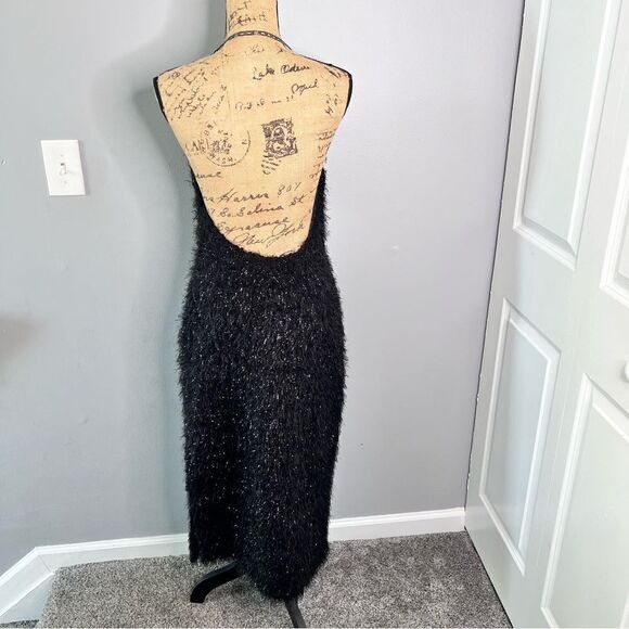 Sz XS Stine Goya Promise Metallic Halter Knit Midi Dress NWOT $540 MSRP - Picture 7 of 17